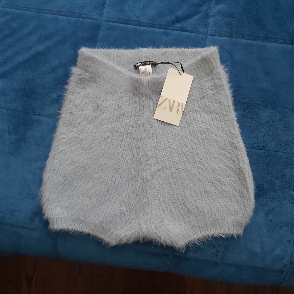 ZARA SOFT FUZZY VINTAGE LOOKING SHORTS New Medium